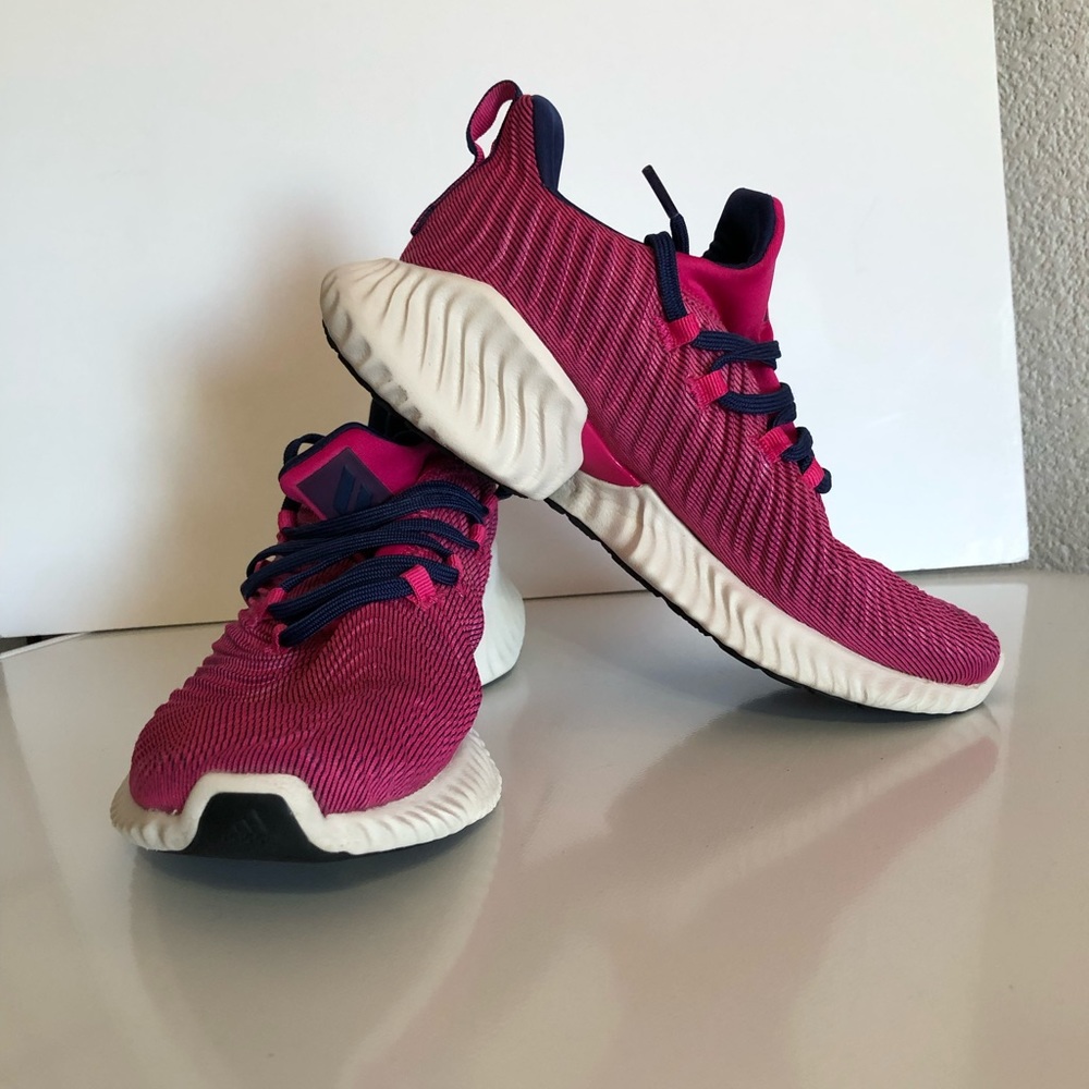 Adidas Alphabounce Instinct J Pink White Shoes 5.5 Big Boy youth, Eco Ortho sole
